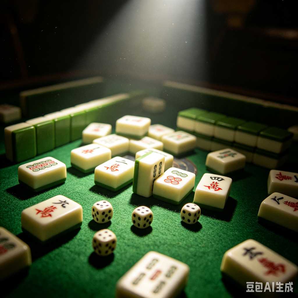 flat print mahjong set